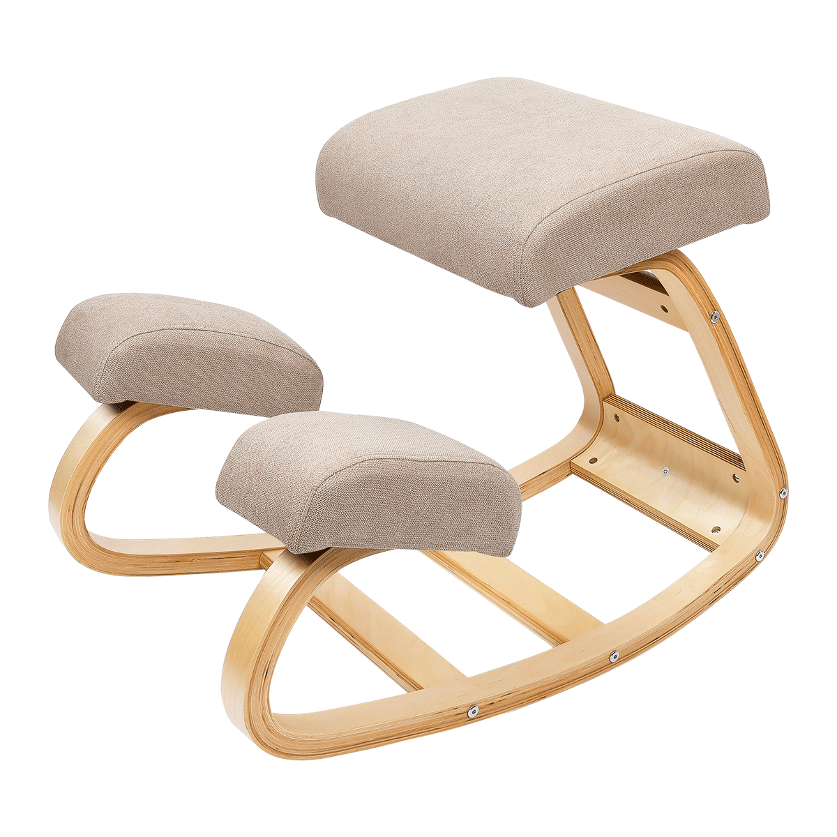 Kneeling Chair with Rocking Wooden Frame and Padded Supports — product view