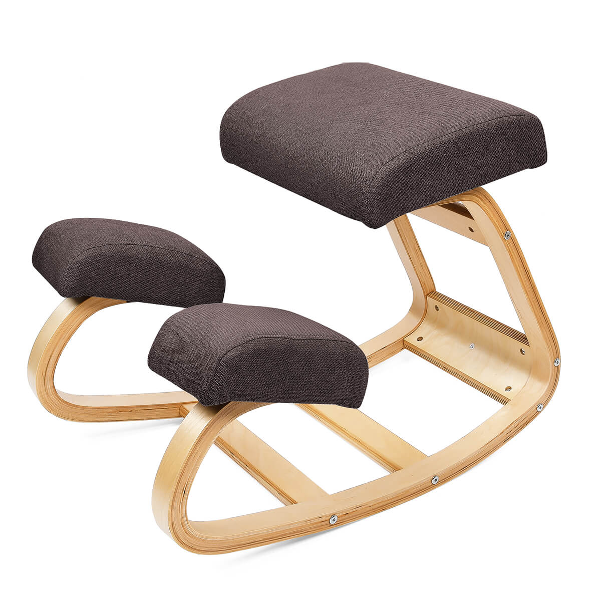 Kneeling Chair with Rocking Wooden Frame and Padded Supports — product view