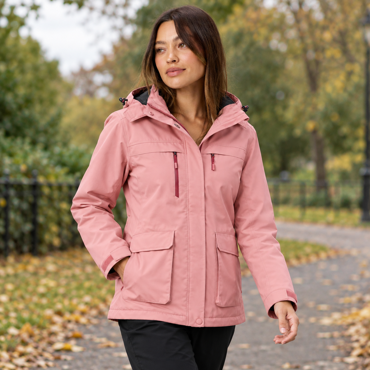 Women’s Heated Hooded Jacket – 10,000mAh Power Bank Included