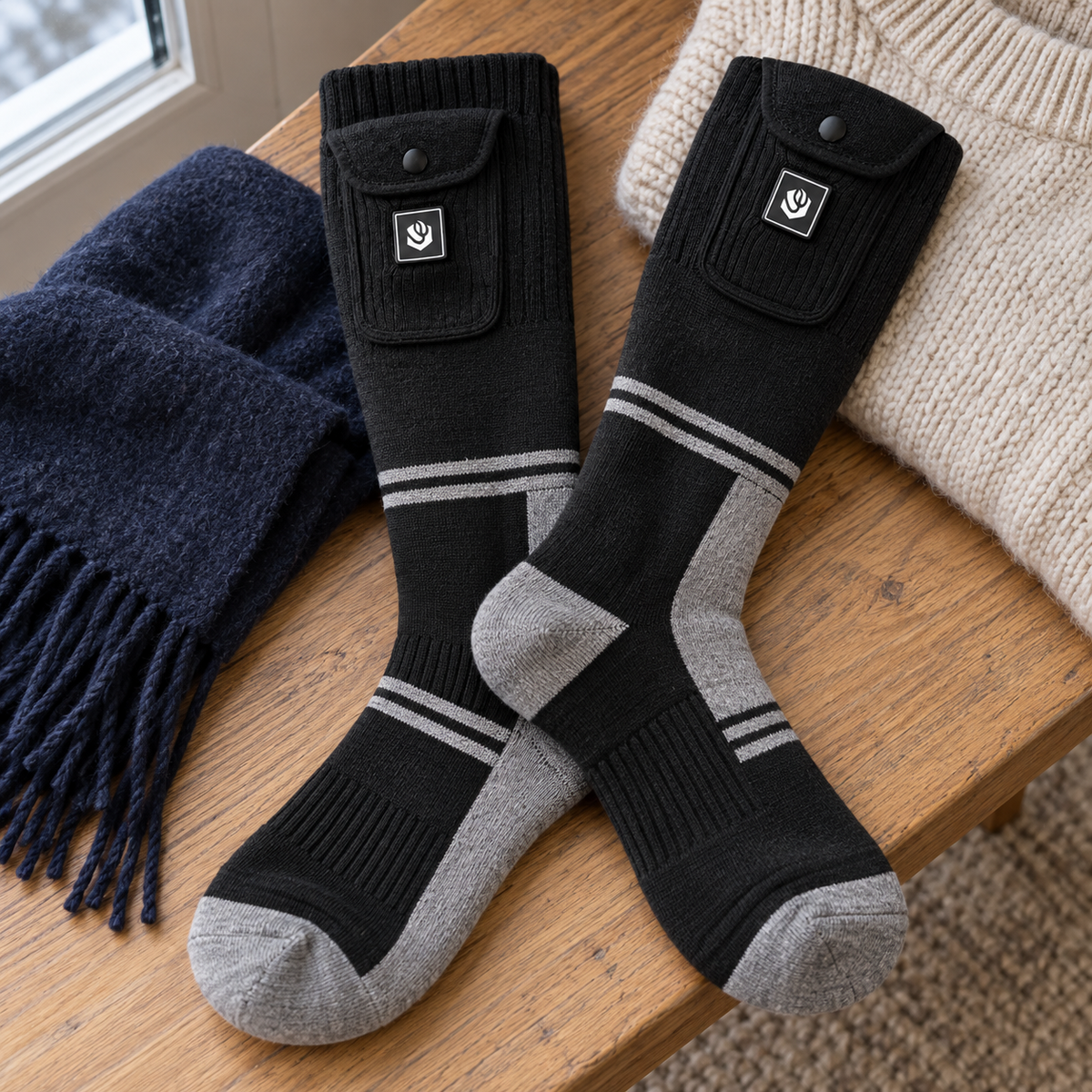 Rechargeable Heated Socks – 3 Heat Settings & App Control