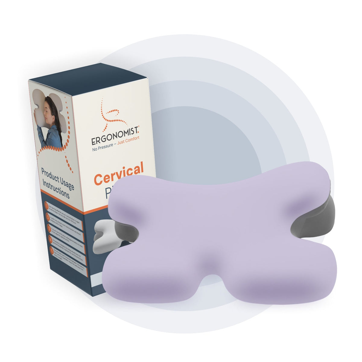 Contoured Memory Foam Neck Pillow – product view