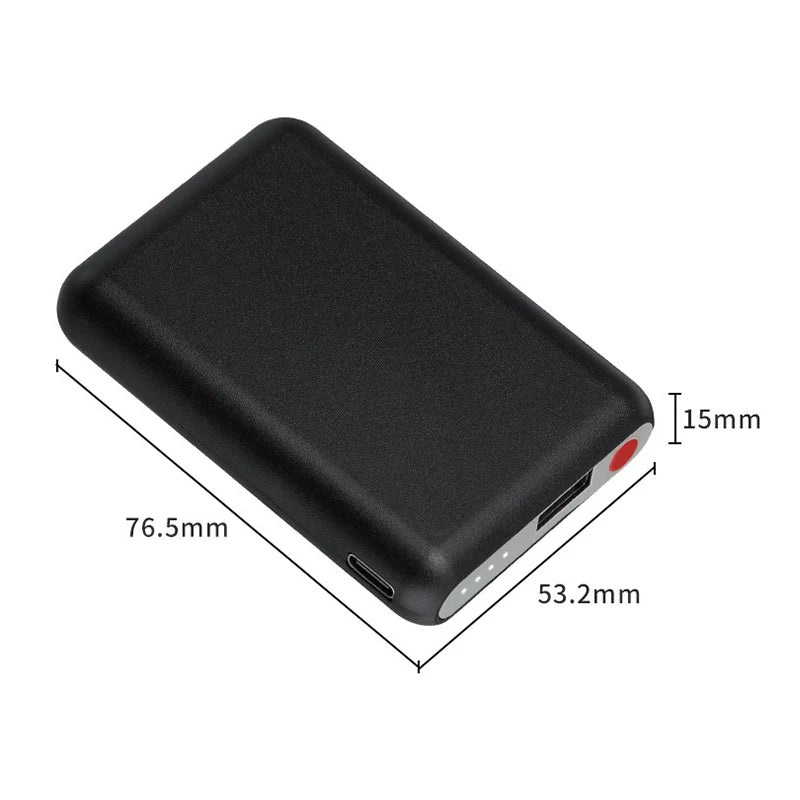 5000mAh Portable Power Bank – USB 5V/2A Output & USB-C Charging