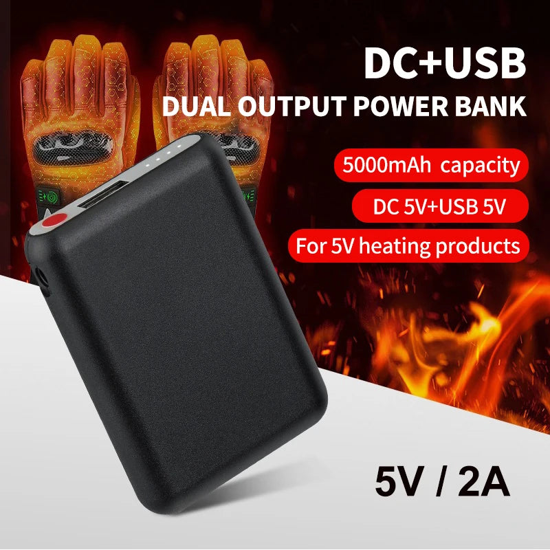 5000mAh Portable Power Bank – USB 5V/2A Output & USB-C Charging