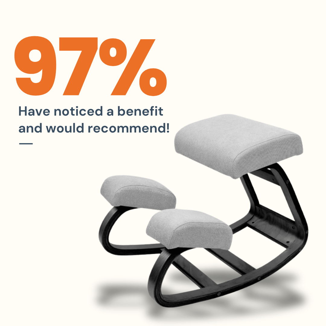 Kneeling Chair with Rocking Wooden Frame and Padded Supports — product view