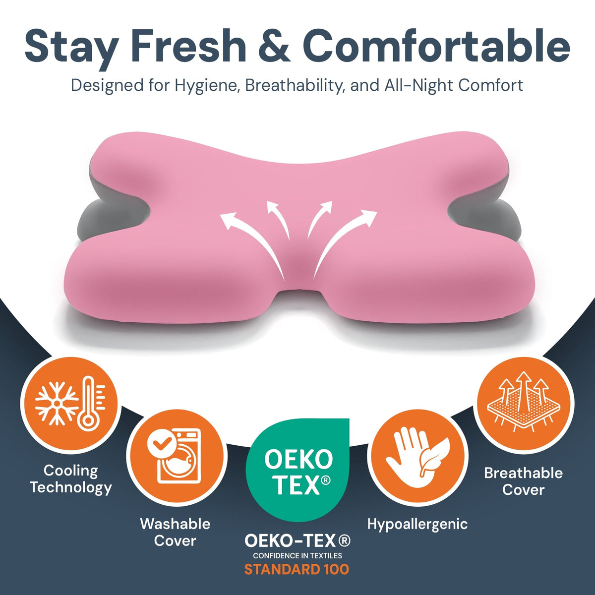 Contoured Memory Foam Neck Pillow – product view