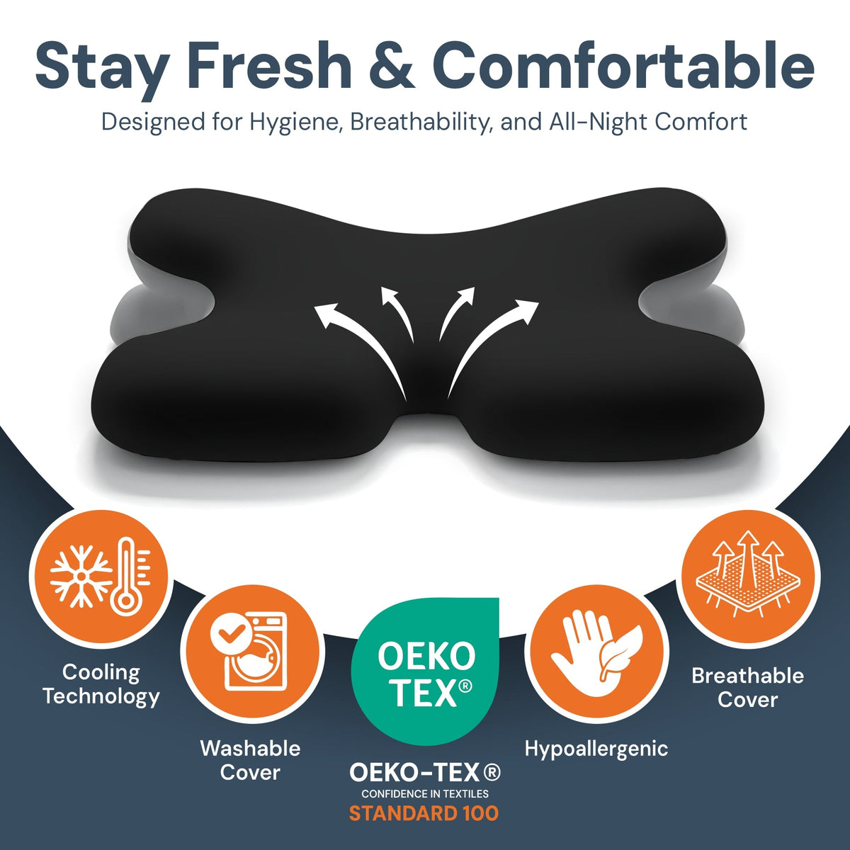 Contoured Memory Foam Neck Pillow – product view