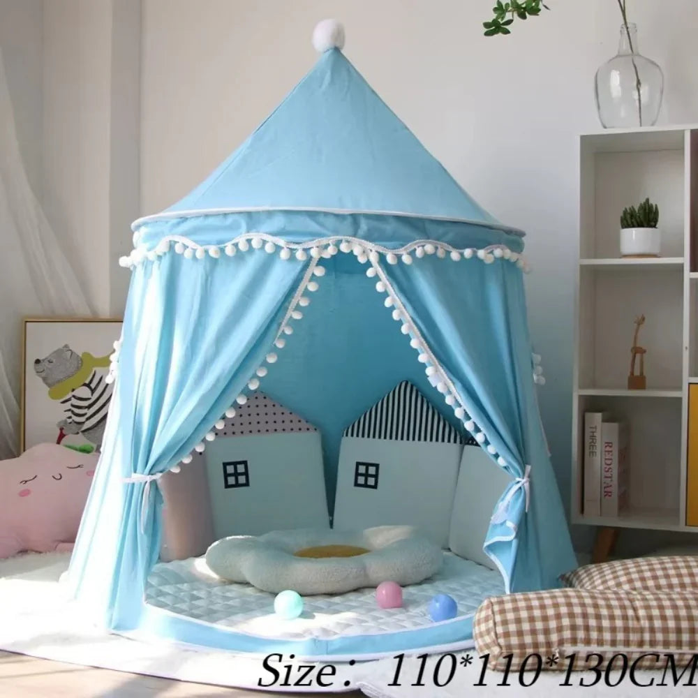 Children’s Indoor Play Tent with Tie-Back Curtains — product view
