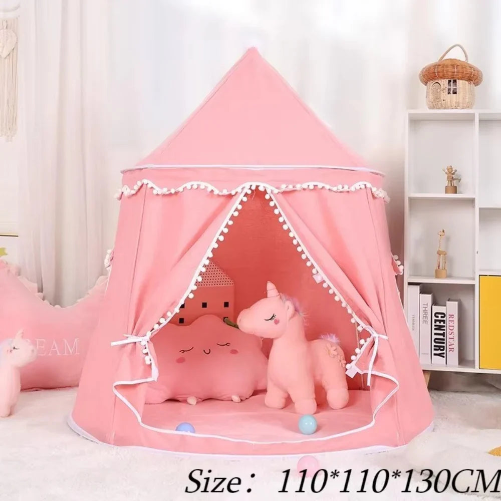 Children’s Indoor Play Tent with Tie-Back Curtains — product view