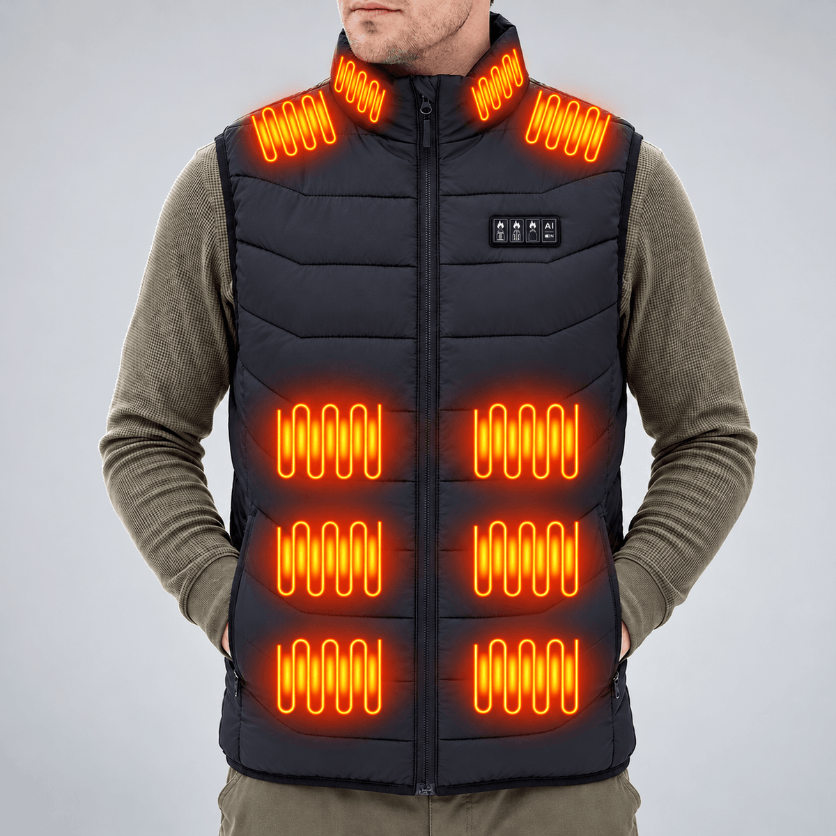 Unisex Heated Gilet – USB Body Warmer with 10,000mAh Power Bank