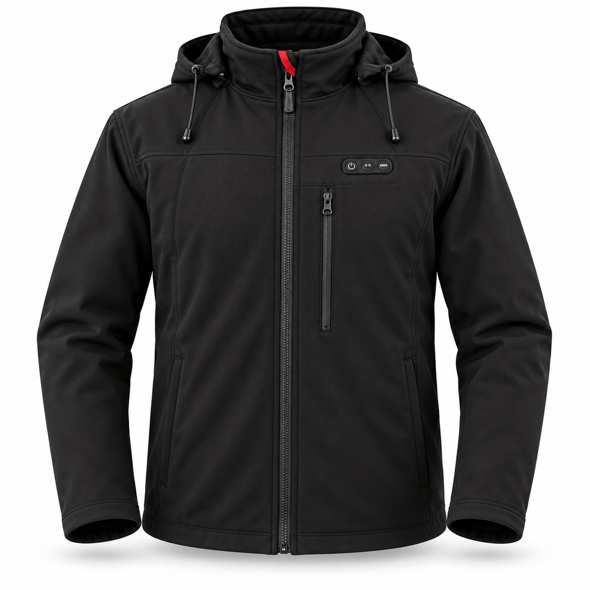 Men’s Heated Hooded Jacket – 5 Heating Zones & 3 Heat Settings