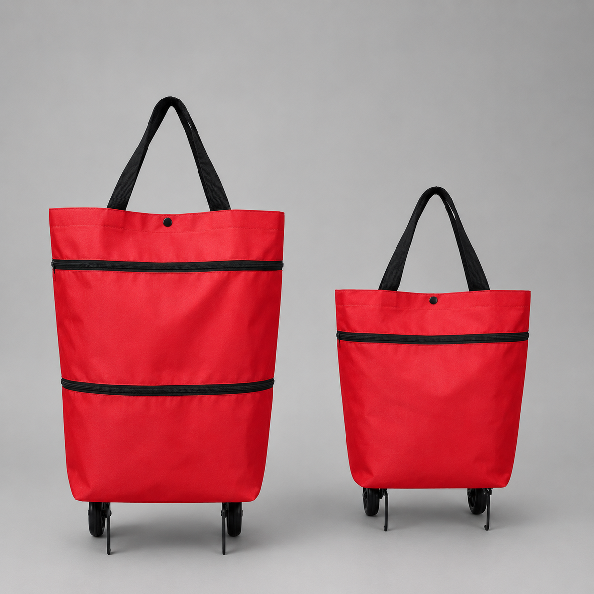 2-in-1 Folding Shopping Bag with Wheels – detail view 8