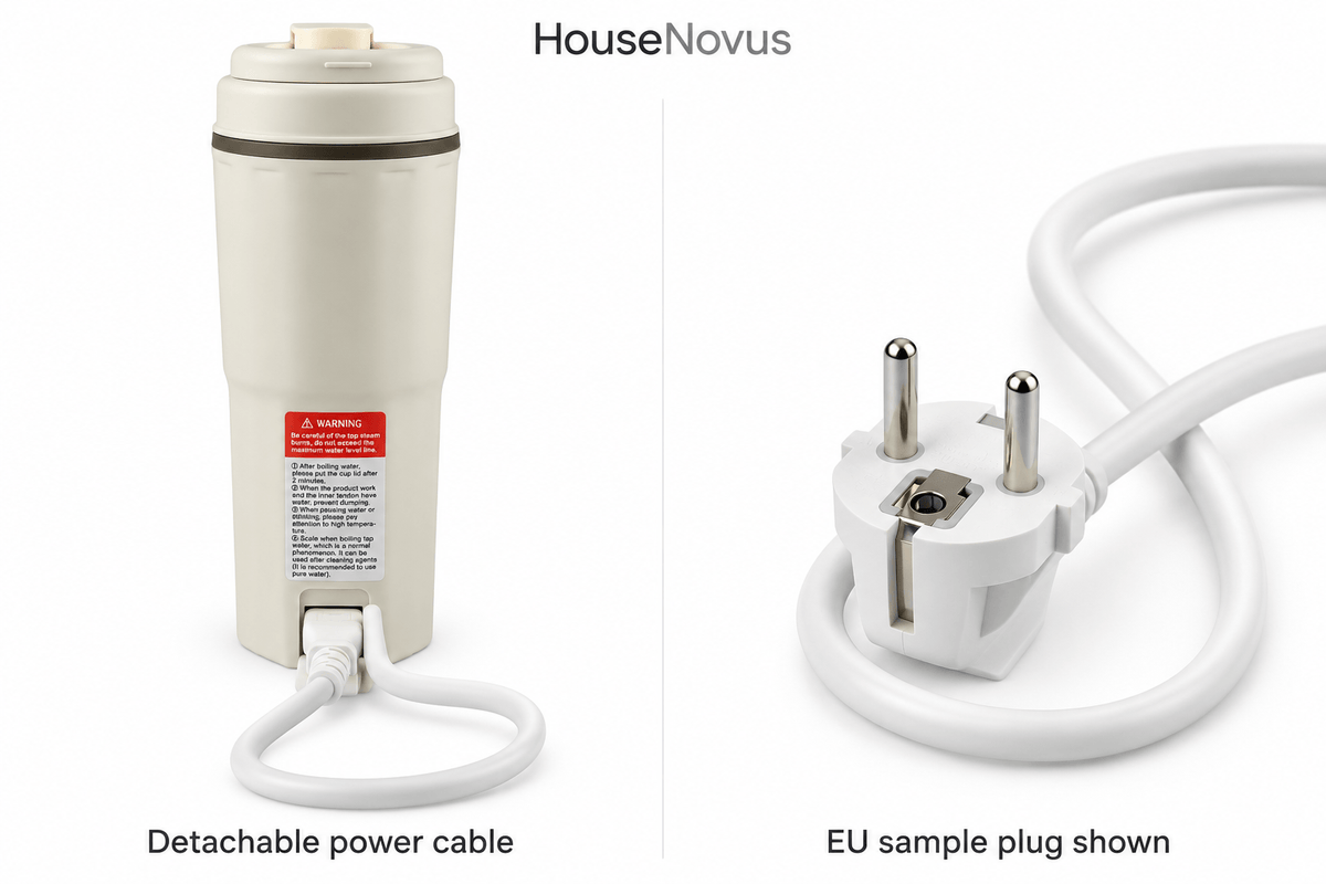 Portable Electric Travel Kettle 600ml – Compact Water Boiler | HouseNovus