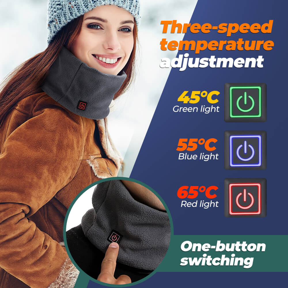 Men’s & Women’s Heated Neck Warmer – USB Heating with 3 Heat Settings