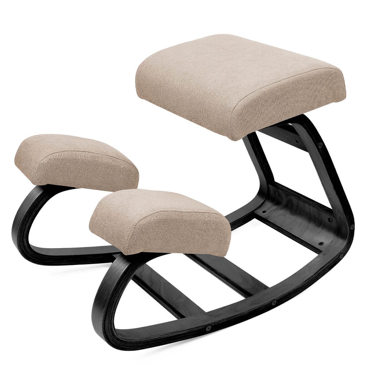 Kneeling Chair with Rocking Wooden Frame and Padded Supports — product view