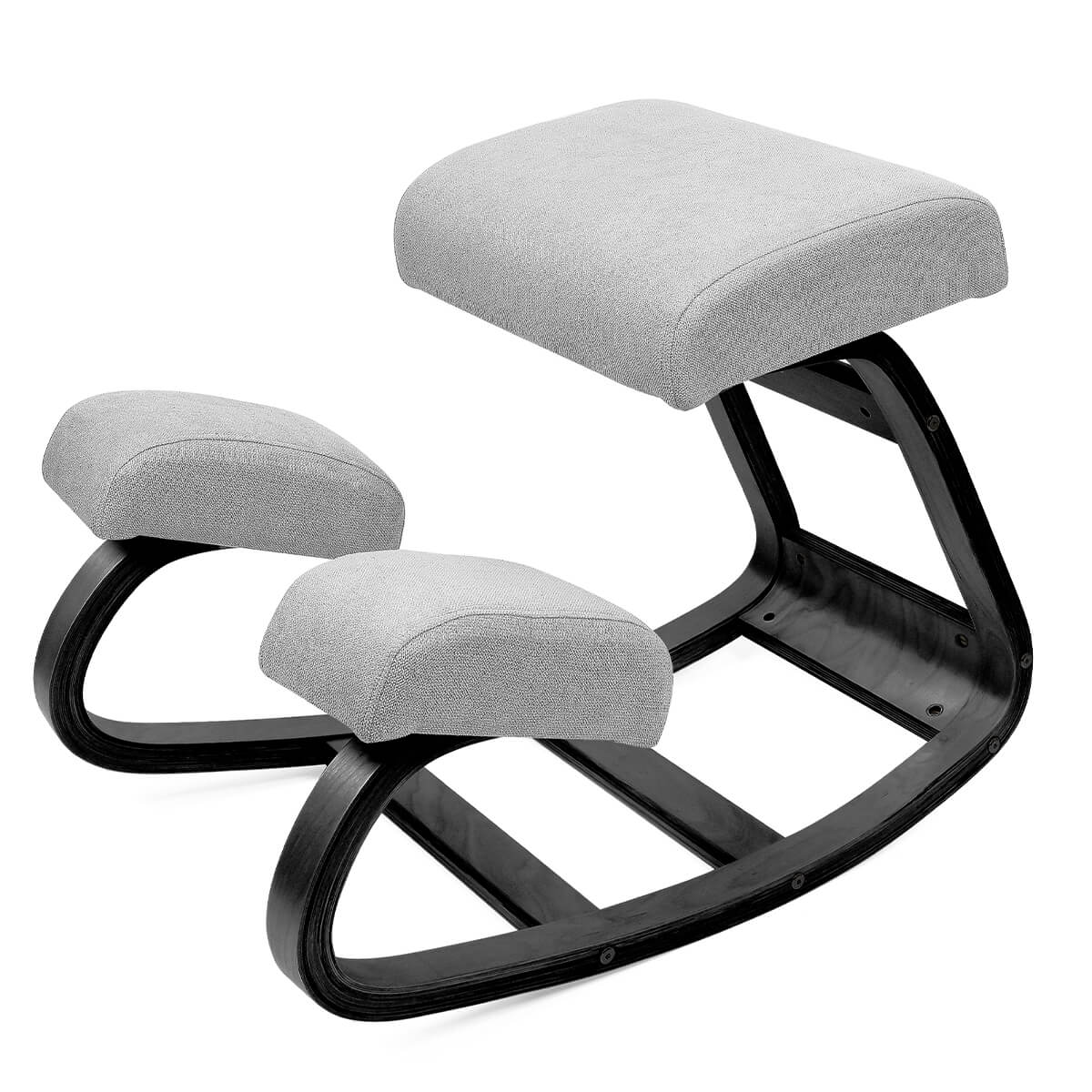 Kneeling Chair with Rocking Wooden Frame and Padded Supports — product view
