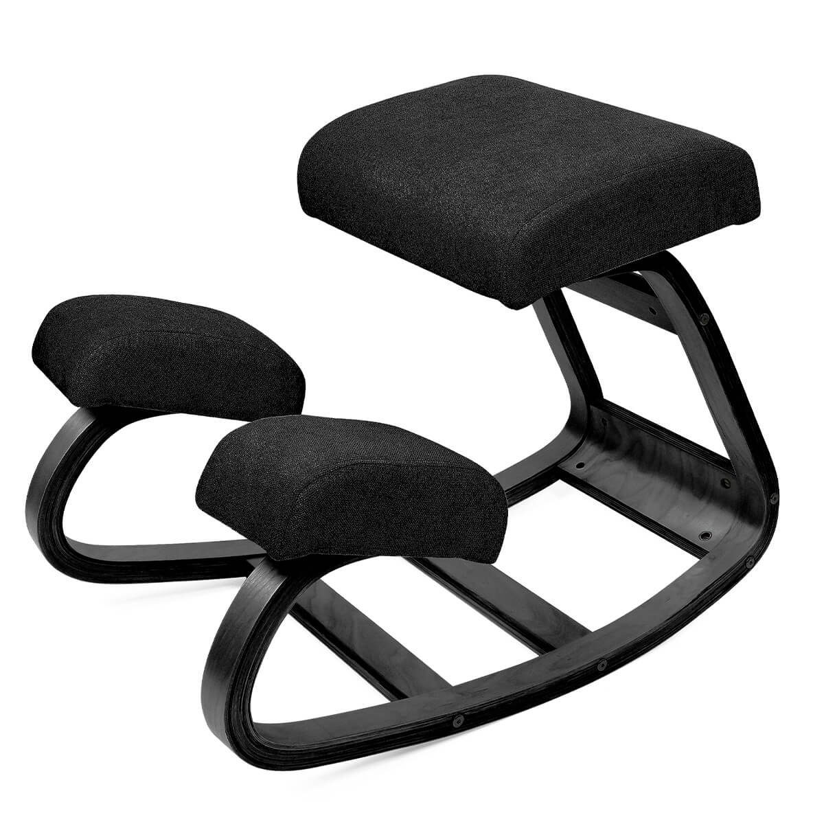 Kneeling Chair with Rocking Wooden Frame and Padded Supports — product view