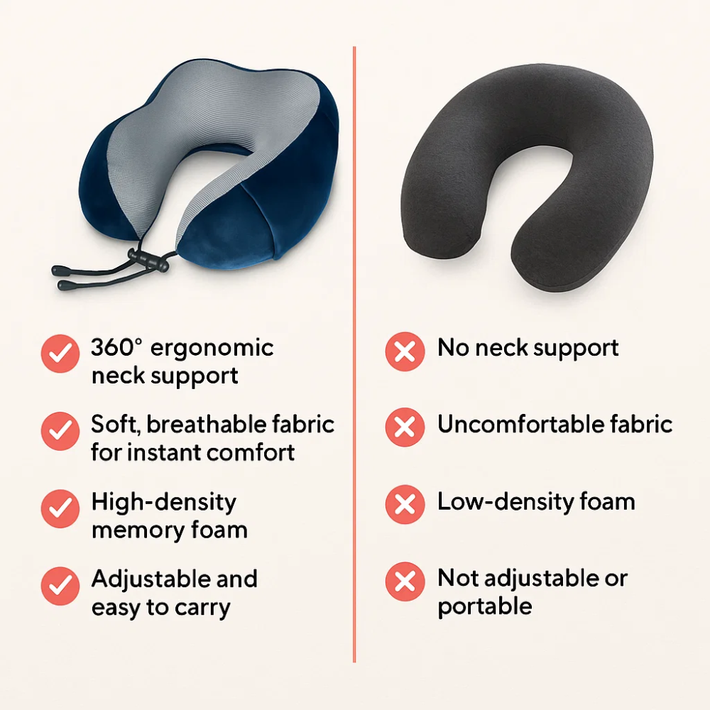 Memory Foam Travel Pillow – product view 5
