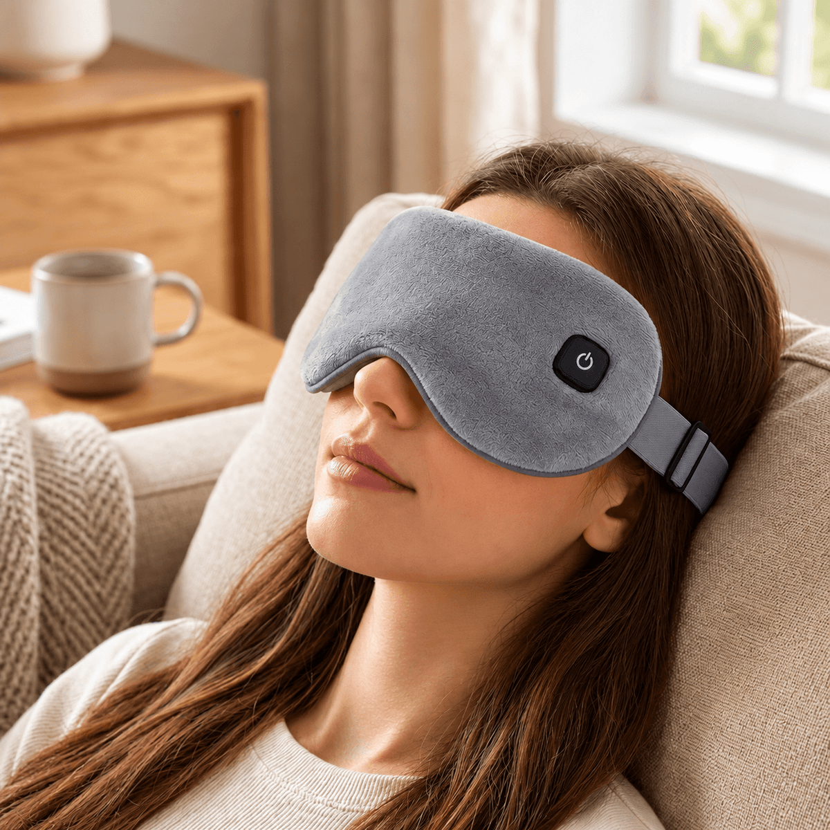 Rechargeable Heated Eye Mask – Cordless Warmth, 3 Heat Settings & 15-Minute Timer