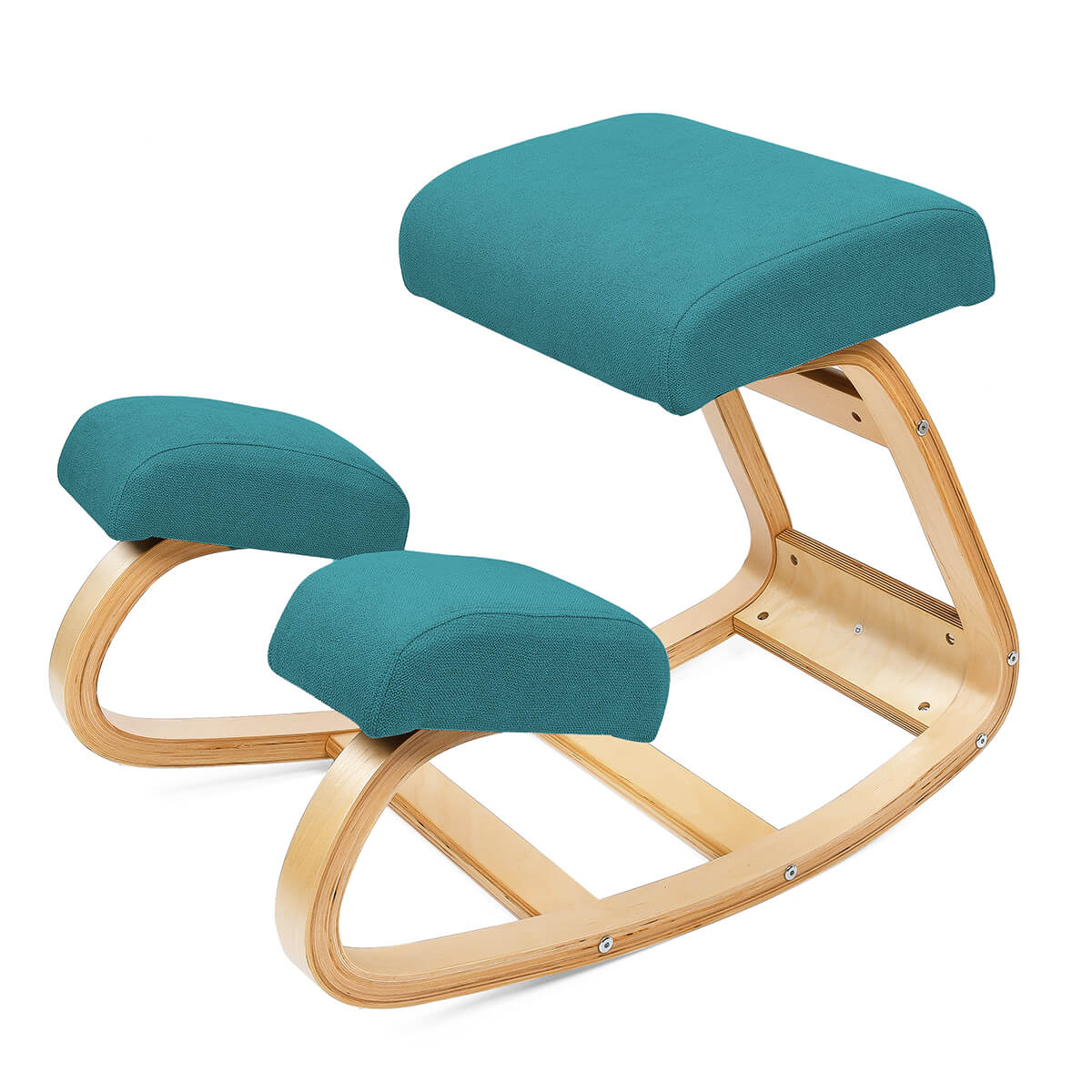 Kneeling Chair with Rocking Wooden Frame and Padded Supports — product view