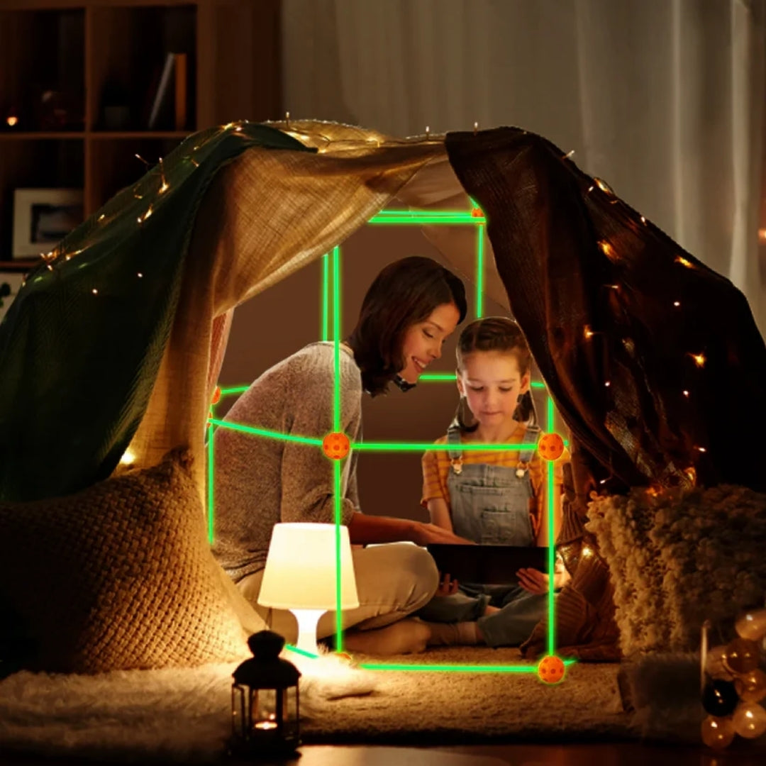 Children’s Fort Building Kit with Tent Cover – product view 2