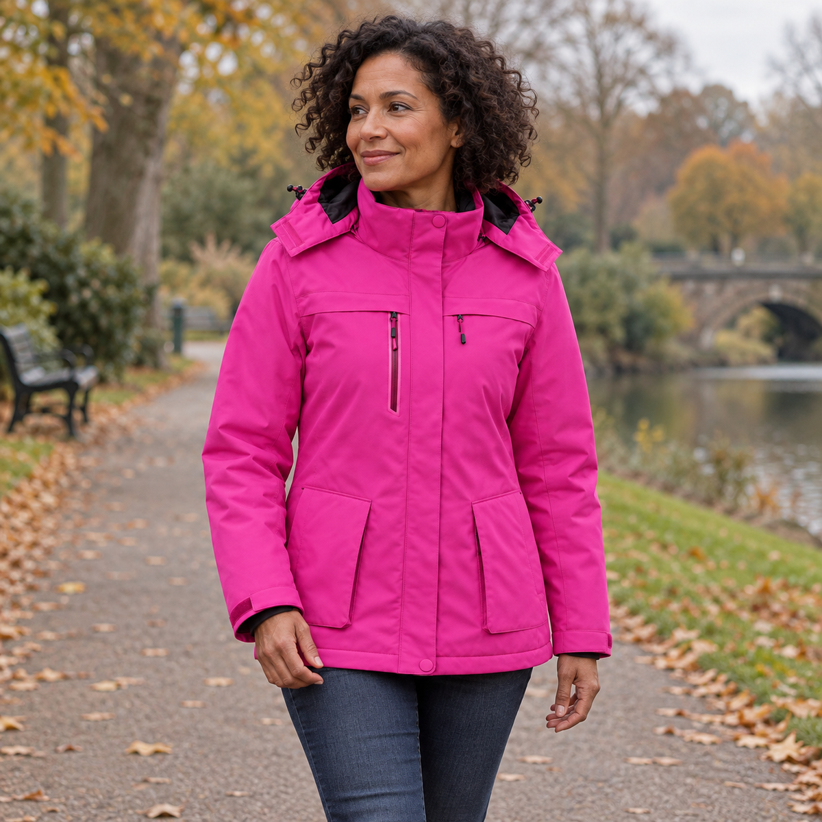 Women’s Heated Hooded Jacket – 10,000mAh Power Bank Included