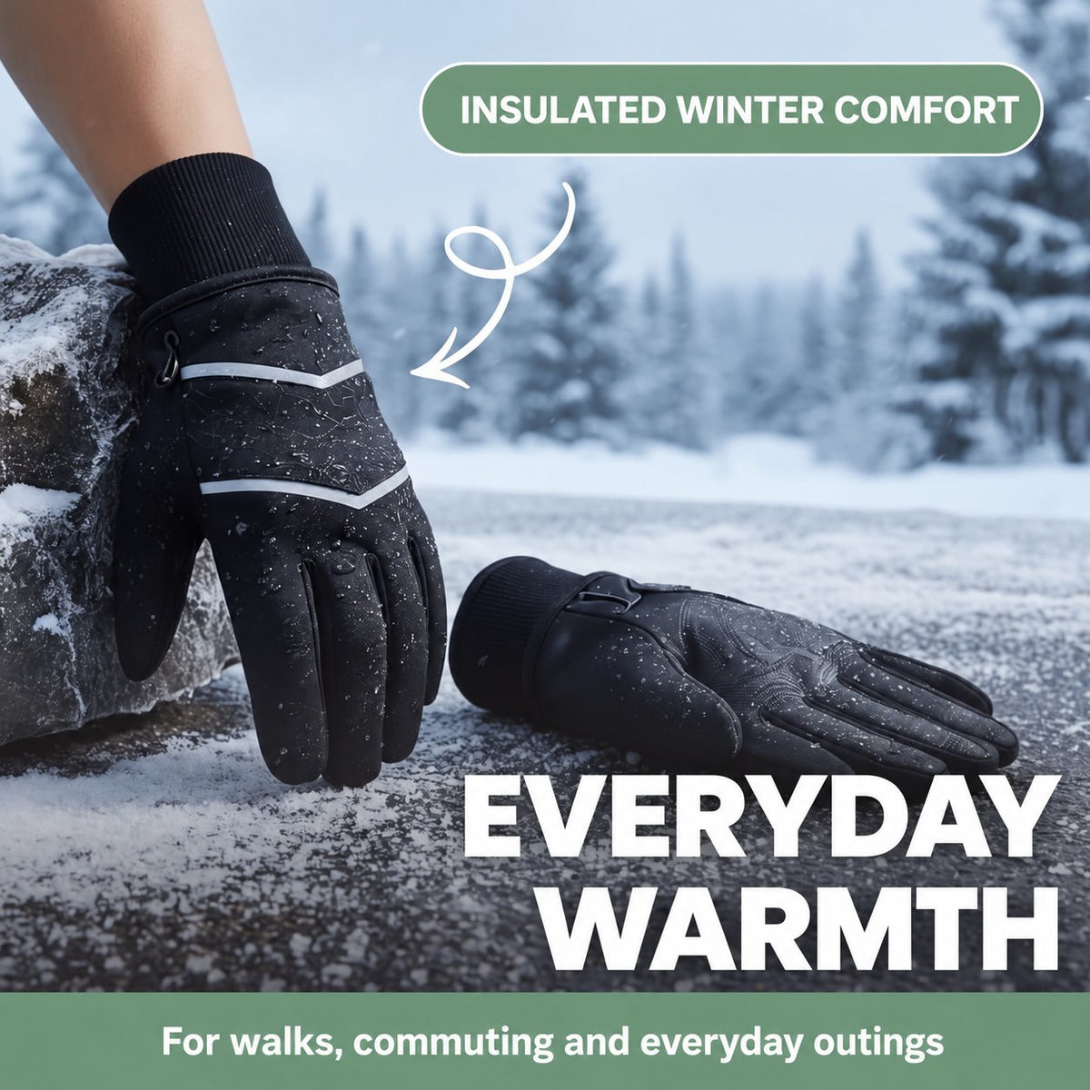 Insulated Winter Touchscreen Gloves – Textured Grip – product features