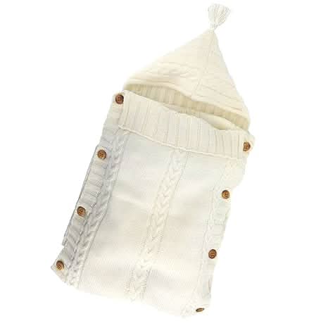 Hooded Baby Wrap Blanket with Button Fastening – product view