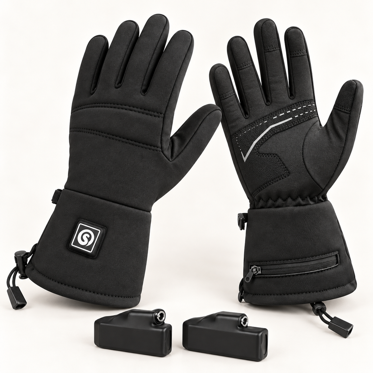 Rechargeable Heated Winter Gloves – 3 Heat Settings & Batteries Included