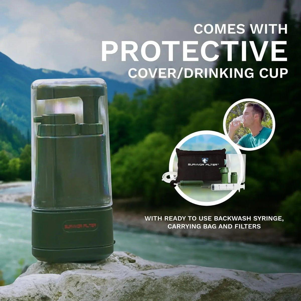Portable Hand-Pump Water Filtration System – product view