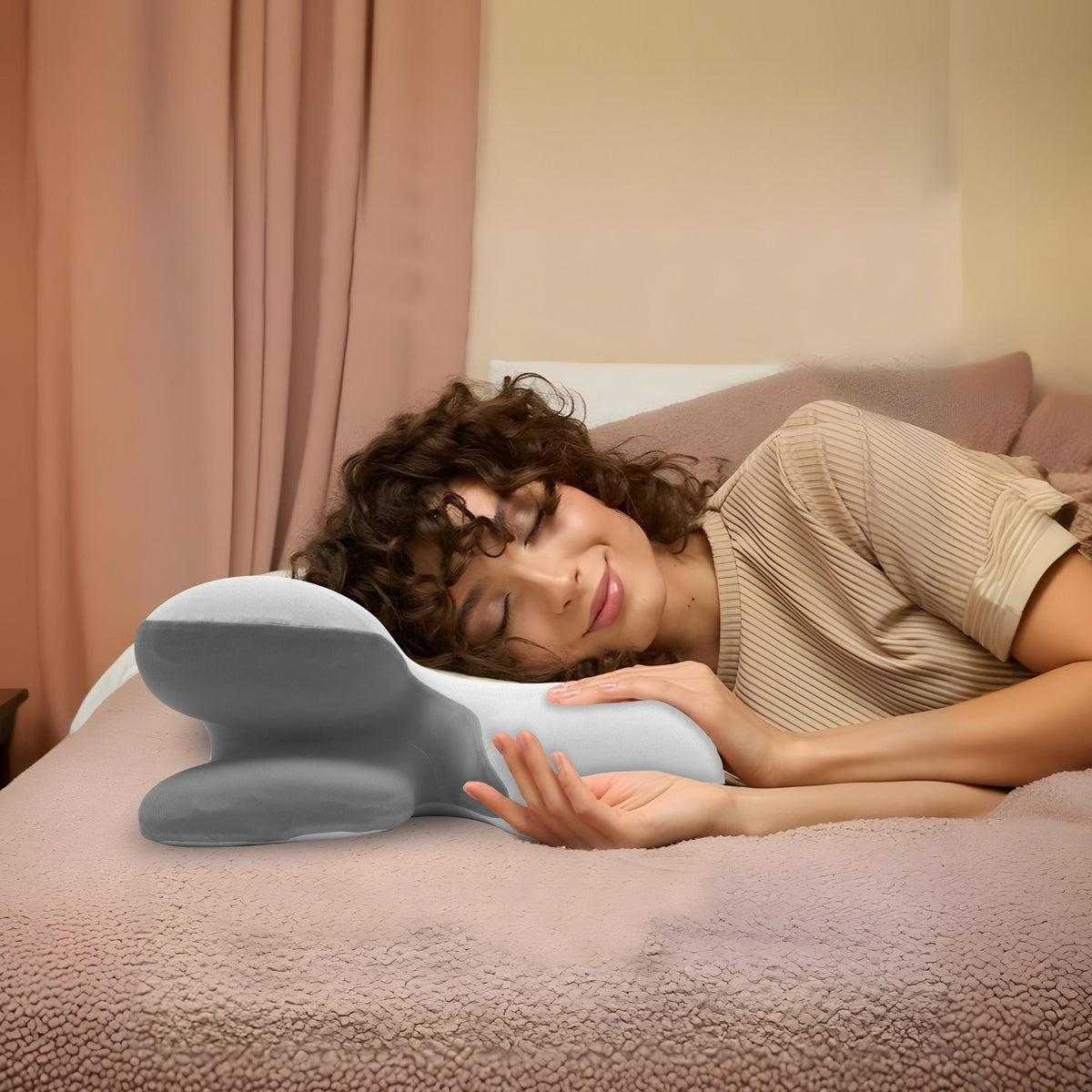 Contoured Memory Foam Neck Pillow – product view