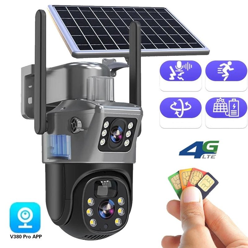 Solar-Powered Dual-Lens Outdoor Security Camera – product view 2