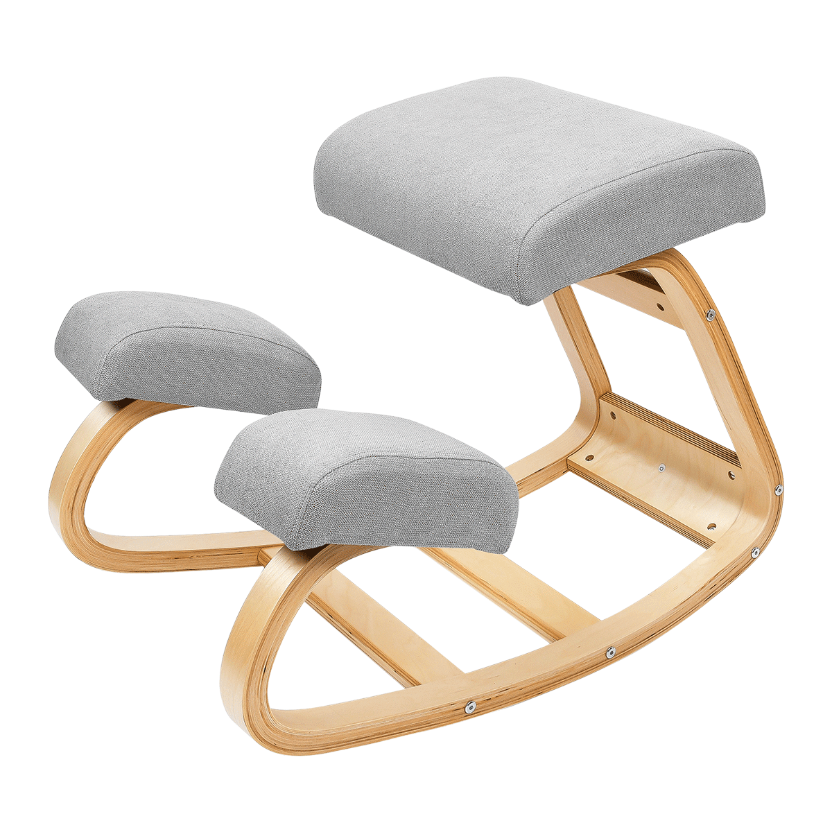 Kneeling Chair with Rocking Wooden Frame and Padded Supports — product view