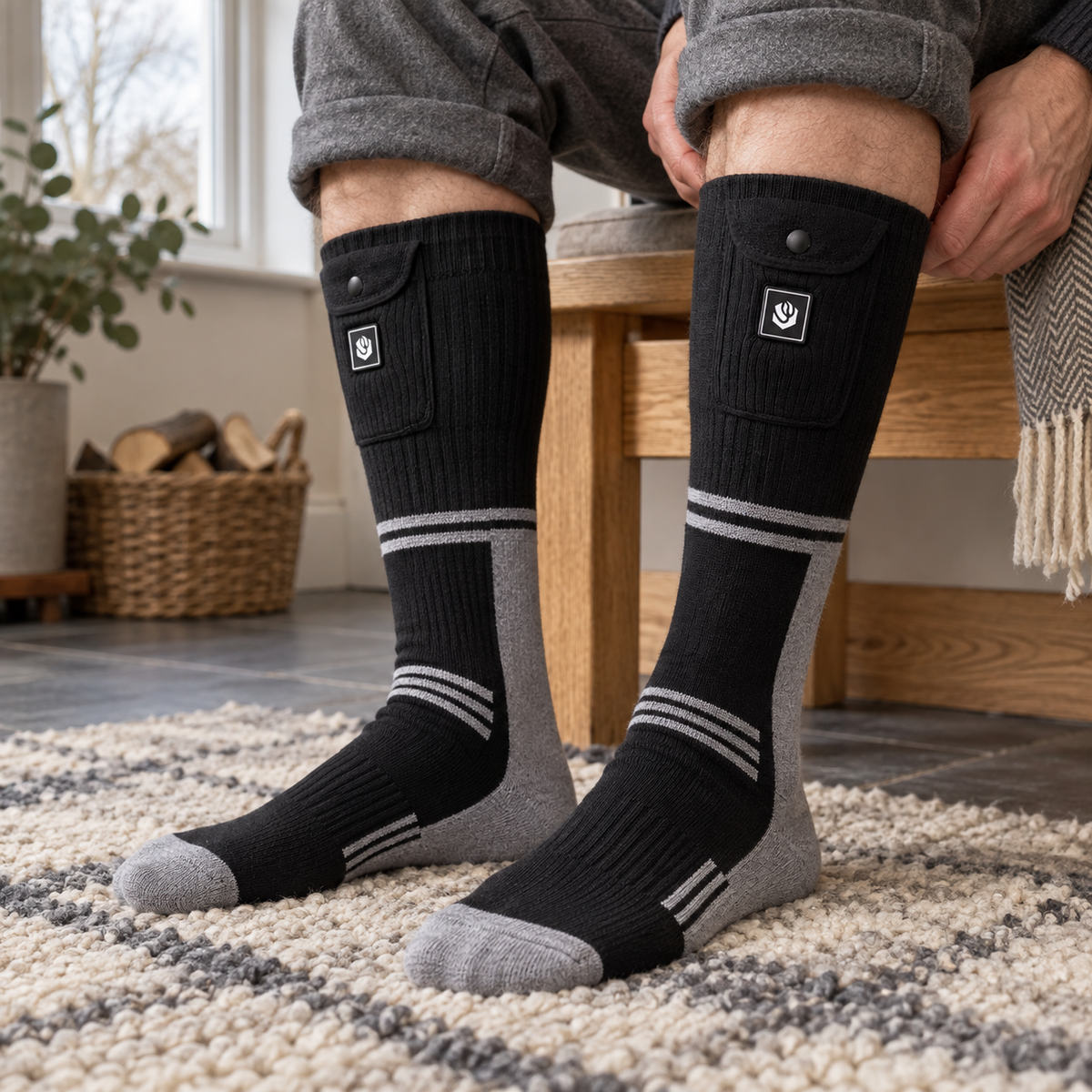 Rechargeable Heated Socks – 3 Heat Settings & App Control