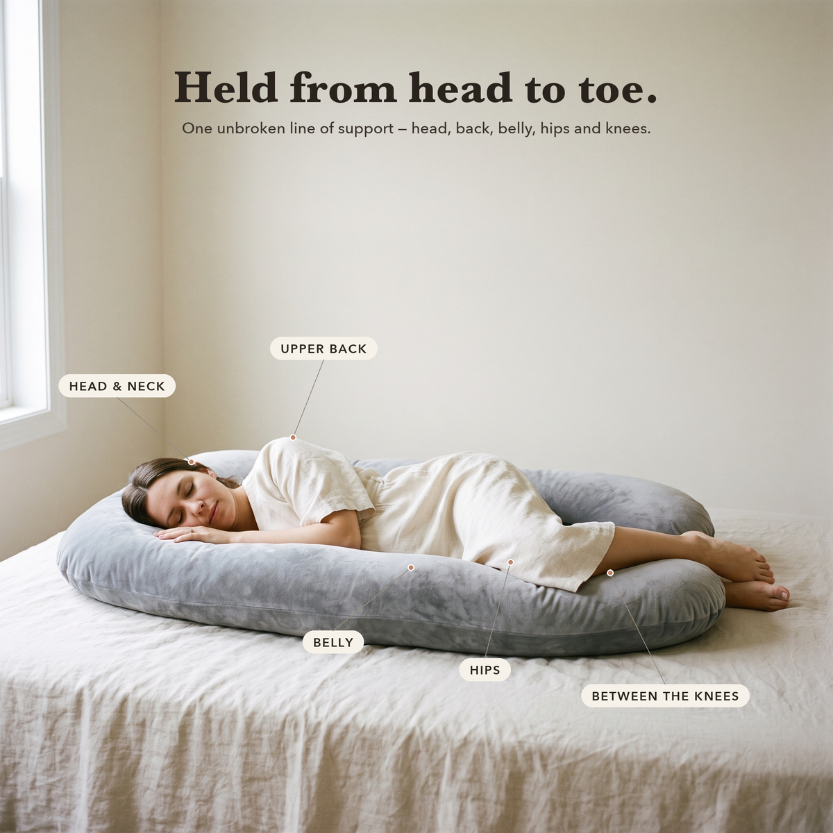 Full-Length Pregnancy Body Pillow – product view 3