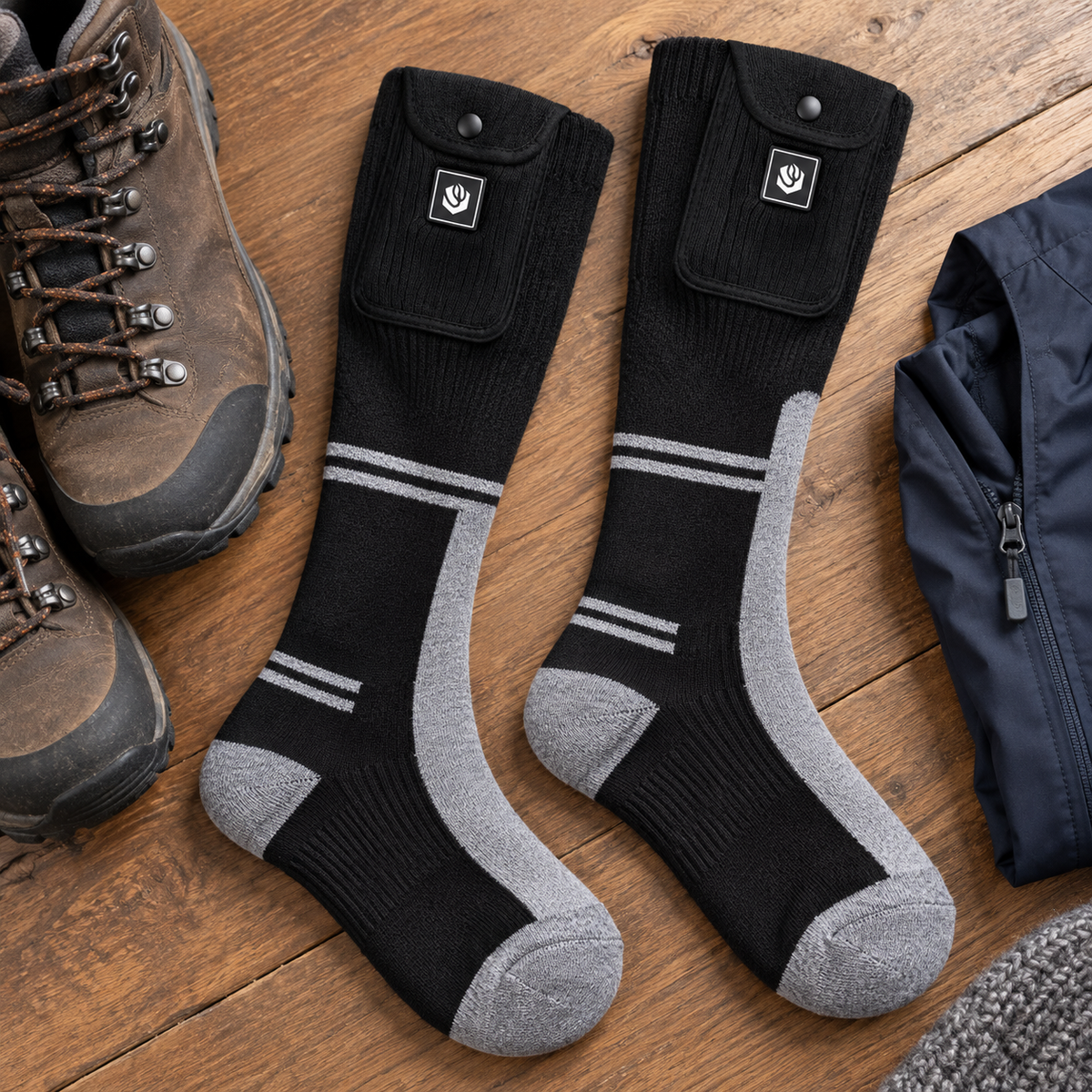 Rechargeable Heated Socks – 3 Heat Settings & App Control