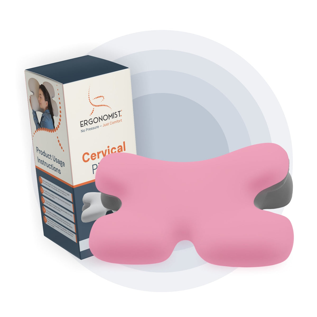 Contoured Memory Foam Neck Pillow – product view 