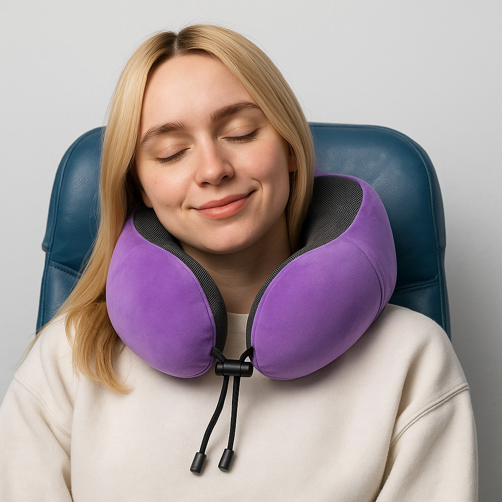 Memory Foam Travel Pillow – product view 