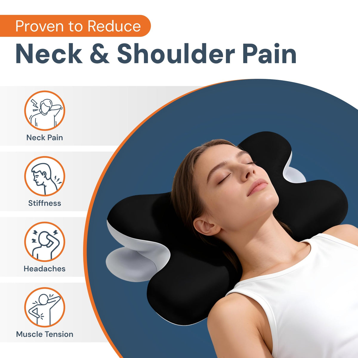 Contoured Memory Foam Neck Pillow – product view 