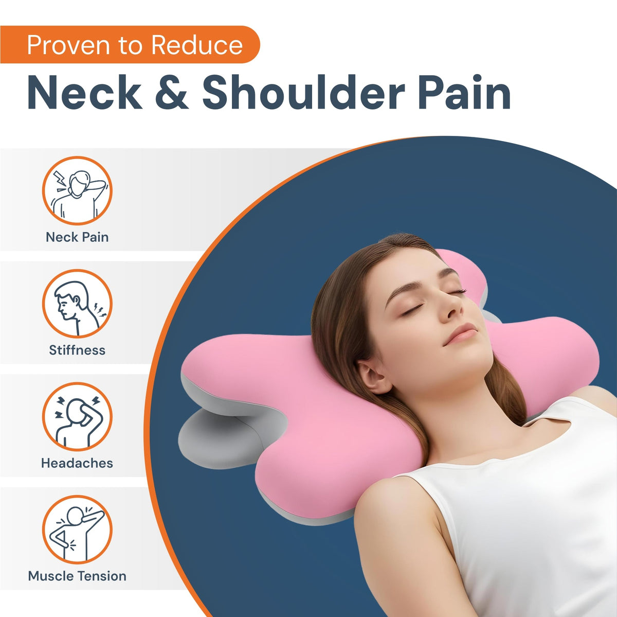 Contoured Memory Foam Neck Pillow – product view 