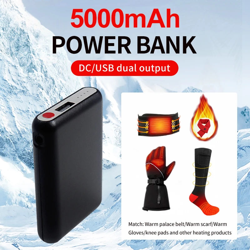 5000mAh Portable Power Bank – USB 5V/2A Output & USB-C Charging