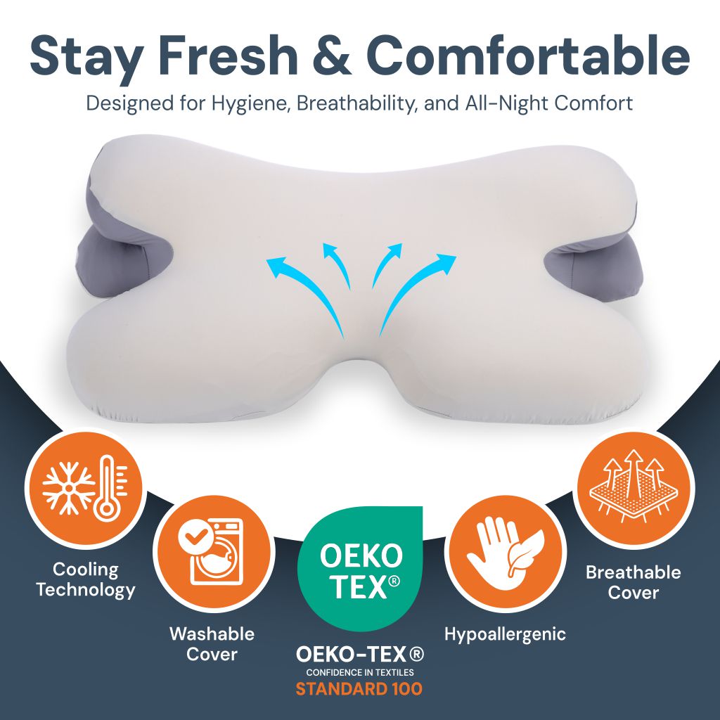 Contoured Memory Foam Neck Pillow – product view 