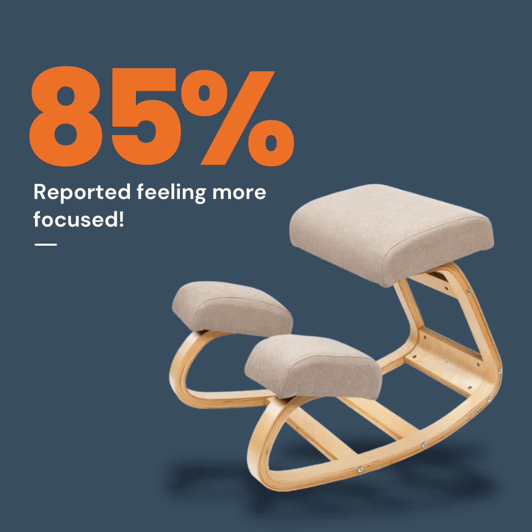 Kneeling Chair with Rocking Wooden Frame and Padded Supports — product view