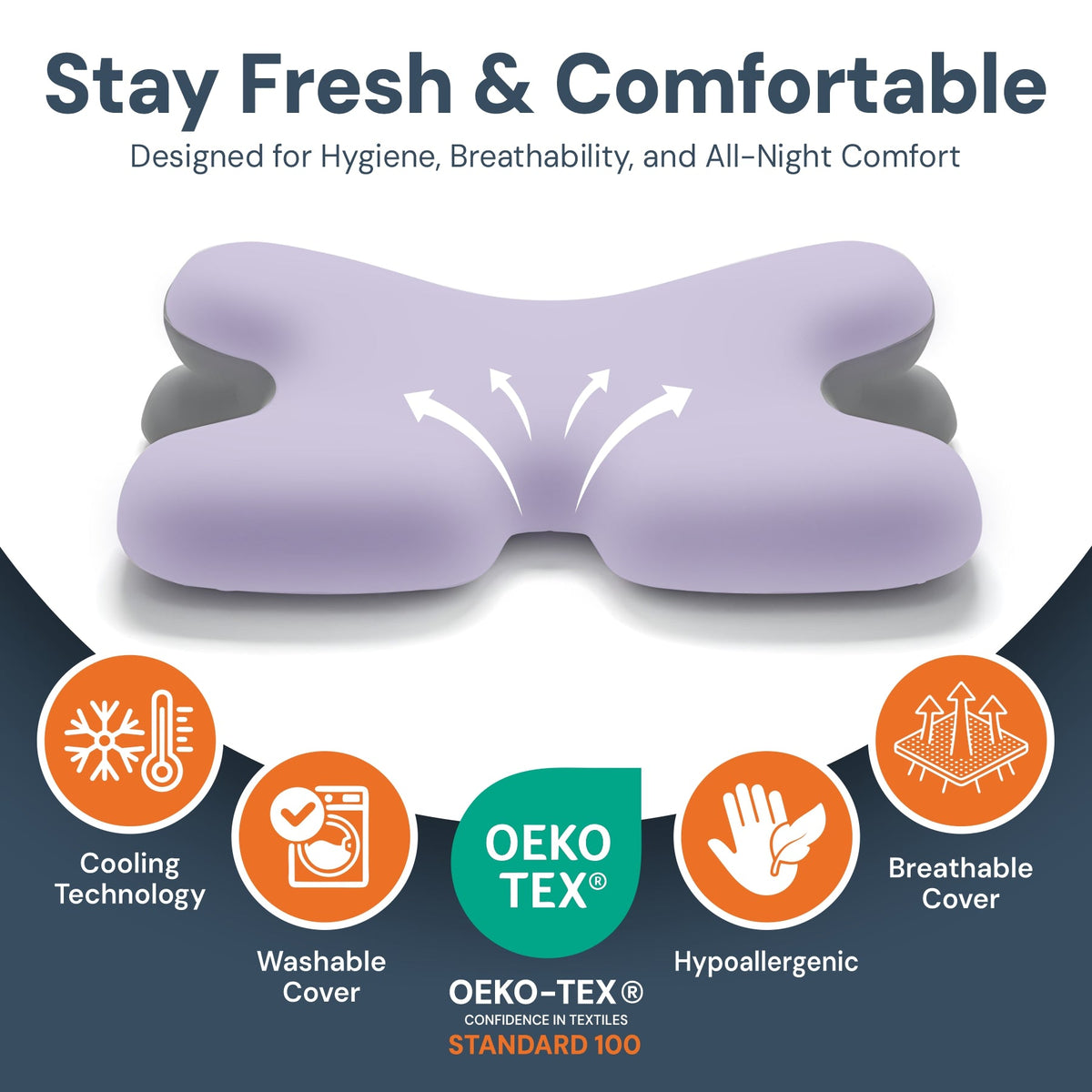 Contoured Memory Foam Neck Pillow – product view 