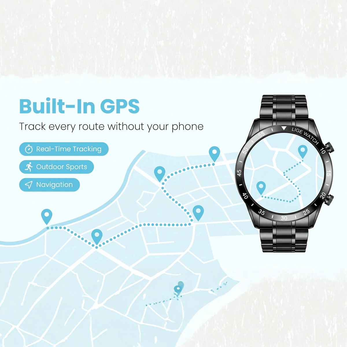 4G Smartwatch with GPS and Activity Tracking – product view 