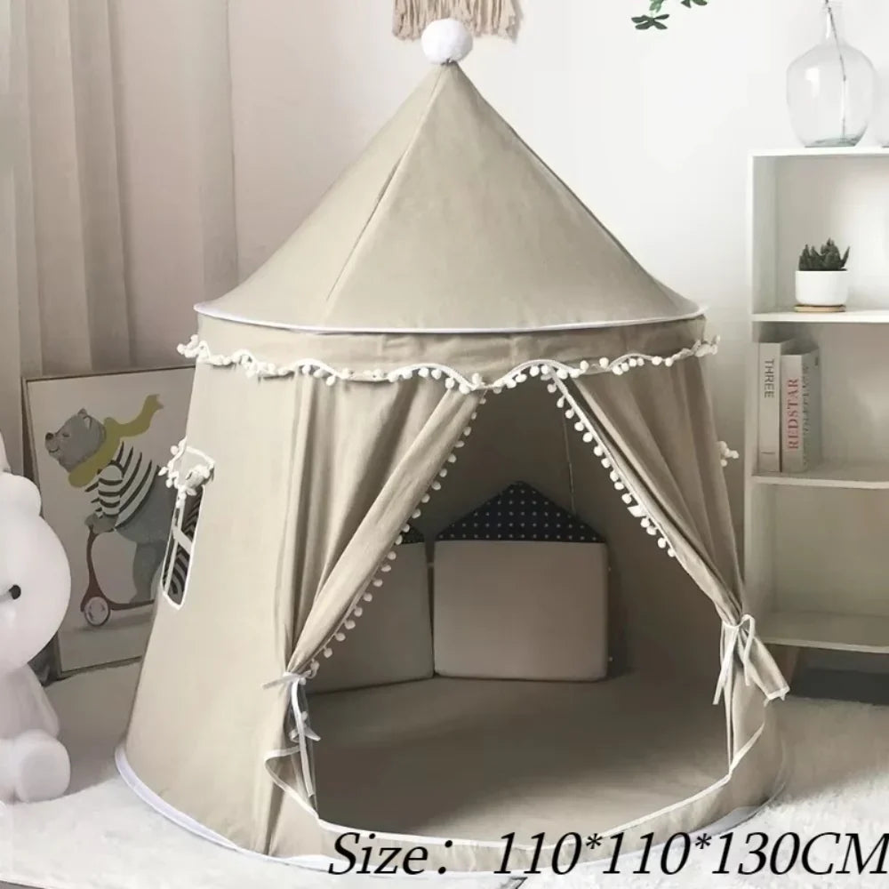Children’s Indoor Play Tent with Tie-Back Curtains — product view