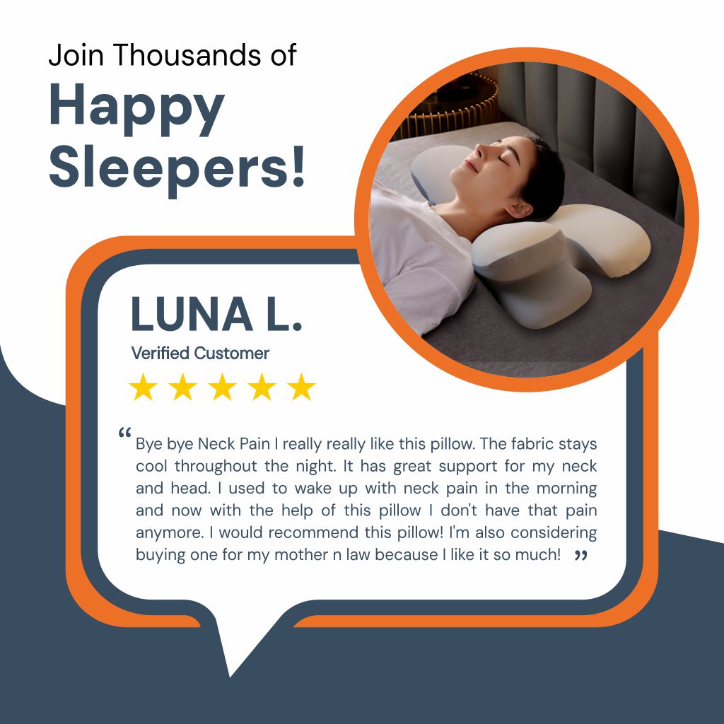 Contoured Memory Foam Neck Pillow – product view 