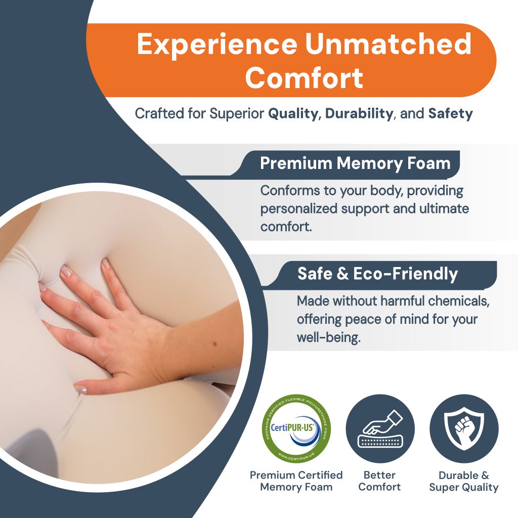 Contoured Memory Foam Neck Pillow – product view 