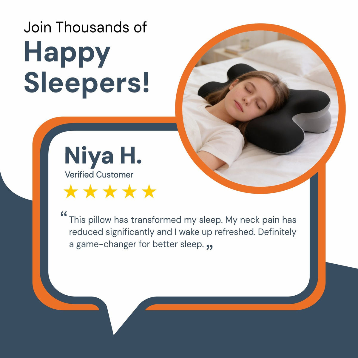 Contoured Memory Foam Neck Pillow – product view 