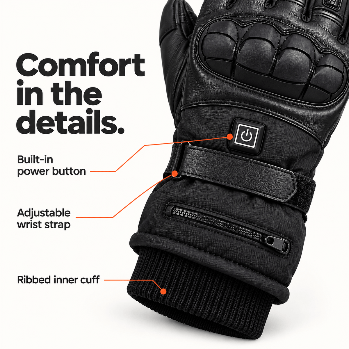Rechargeable Heated Touchscreen Gloves – Batteries Included