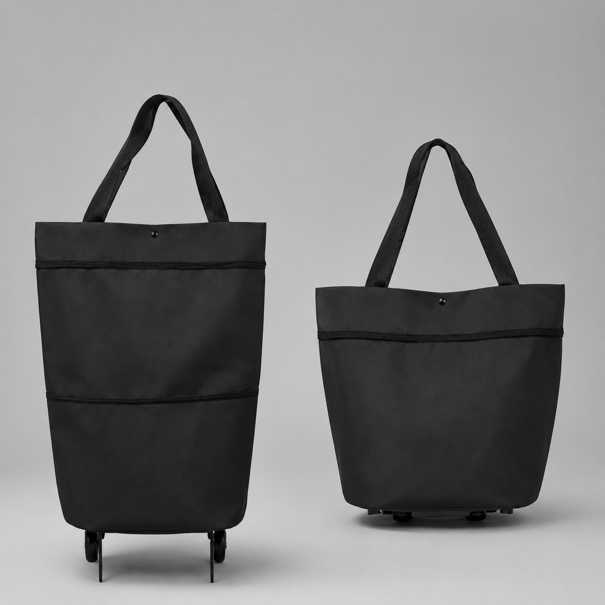 2-in-1 Folding Shopping Bag with Wheels – detail view 6